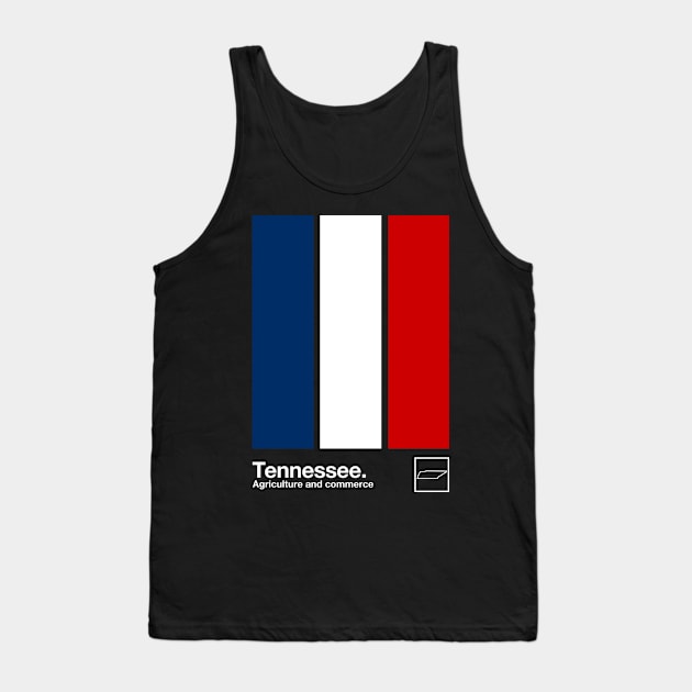 Tennessee State Flag // Original Minimalist Artwork Poster Design Tank Top by DankFutura